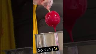 Red candy apples are So shiny!!! #candiedfruit #yummy #goodfood