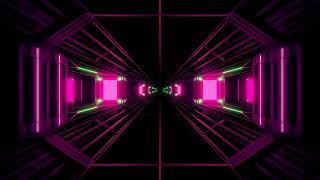 Future  Neon laser Glow Square Tunnel 4K Loop Motion Background