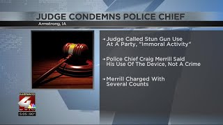 Judge rips Iowa police chief for using stun gun on partiers