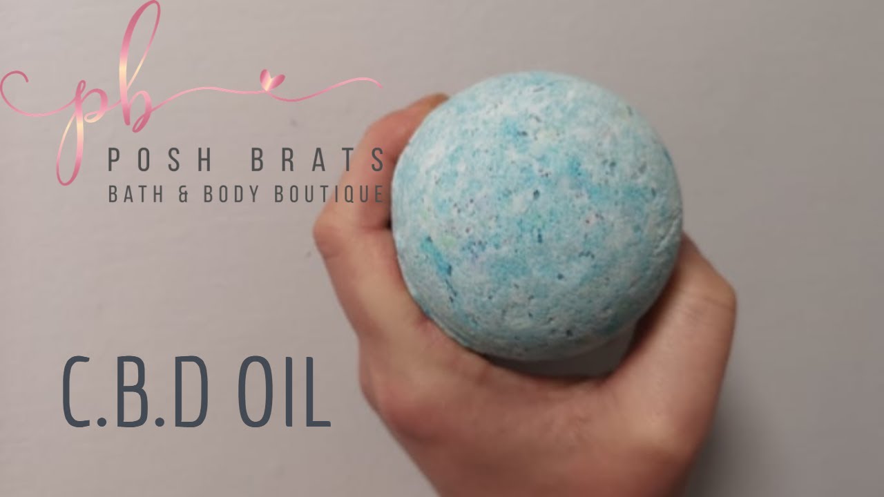 CBD OIL POSH BRATS bath bomb DEMO AND REVIEW