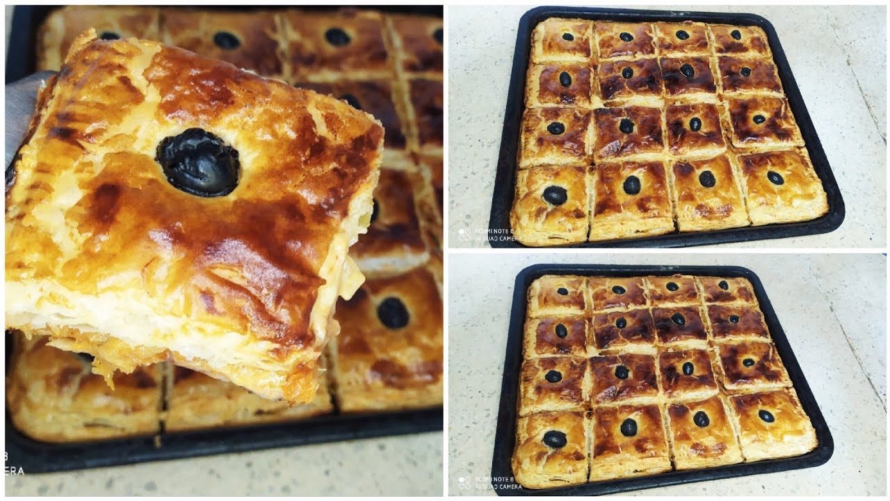 كوكا بالعجينة المورقة بحشو اقتصادي وقرمشة رهيبة