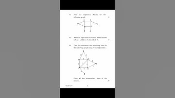 #Shorts MCS-021 DECEMBER 2021 Question Paper (Data and File Structures)