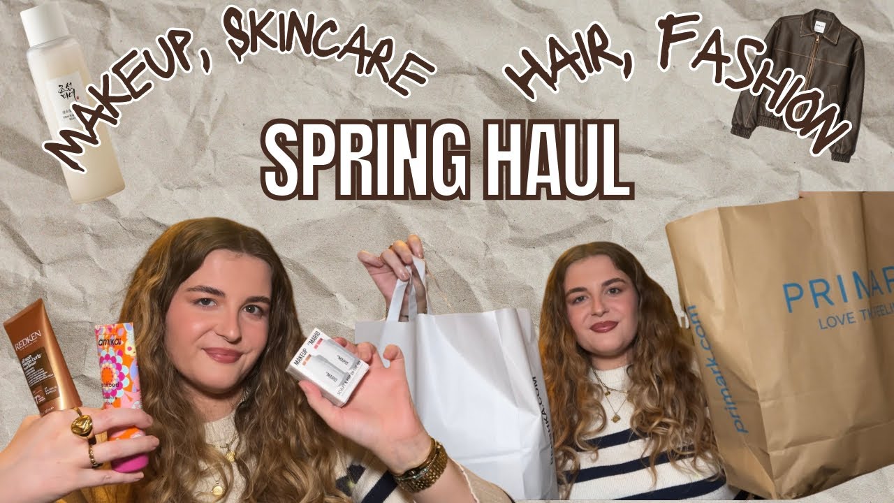 MAKEUP, HAIR, SKINCARE, & FASHION HAUL | Primark, Bershka, Sephora & Boots 🌸🌤️✨