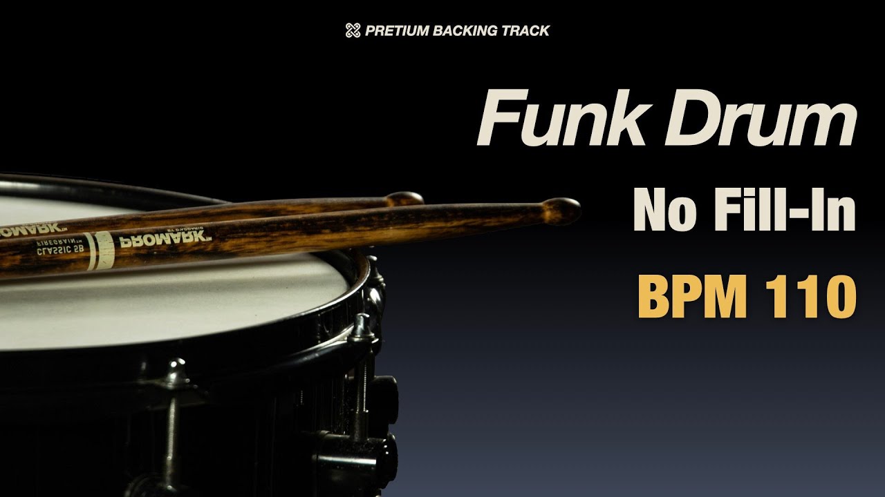 Funk Drum Beat 110 BPM (No Fill-in)