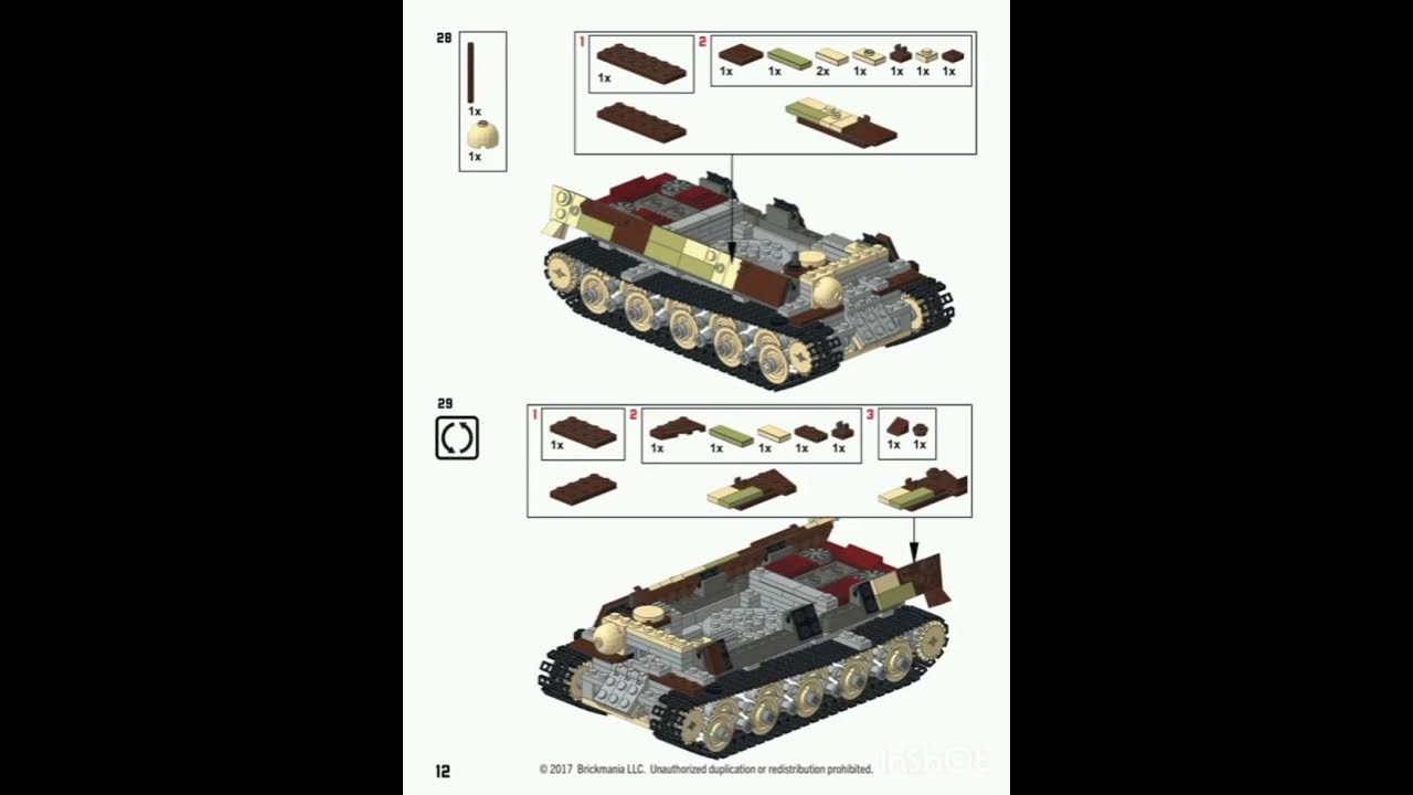 инструкция на королевский тигр из Лего - YouTube