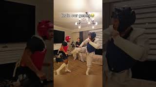 2 Asian Kids Are In Sync While Doing Karate