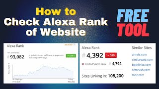 How to Check Alexa Rank of Website | Alexa Rank Checker FREE | Alexa Traffic Ranking