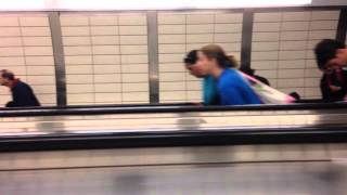 People defying gravity at the new 7 train Hudson Yards station