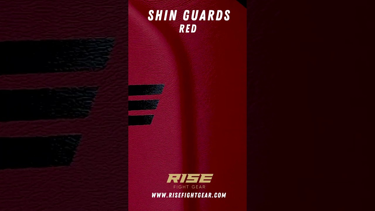 Durable Red Shin Guards by Rise Fight Gear – Superior Comfort & Protection! 