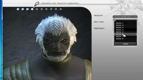 Final Fantasy XIV Character Creation System