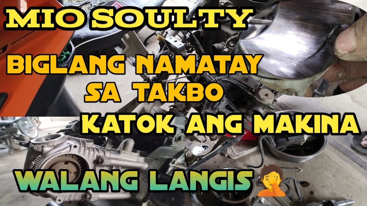 Mio soulty biglang namatay sa takbo Katok ang makina Walang langis 🤦masakit sa bulsa to🤦😭🤦