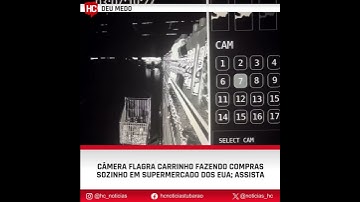 Vídeo flagra carrinho fazendo compras sozinho em supermercado dos EUA