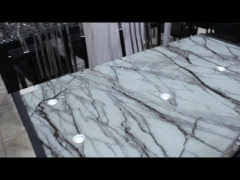 طاولات طعام زجاج من مؤسسه همس النجوم الذهبيه