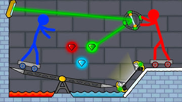 Watergirl and Fireboy Stickman Animation-(İce light temple) :Diamond Parkour