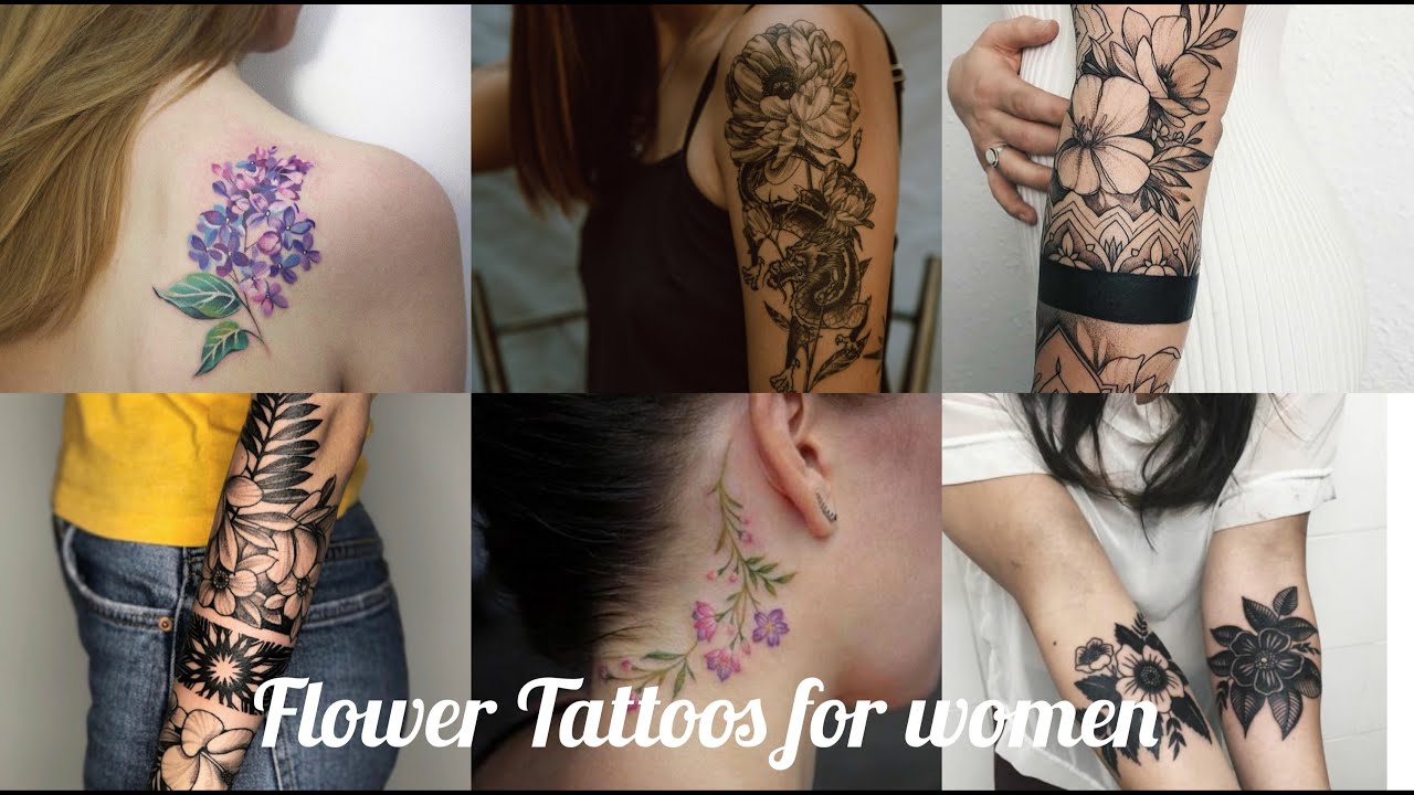 Most Beautiful Flower Tattoos For Girls(2022) / Lovely Flower Tattoos For Girls / Women's Tattoos.