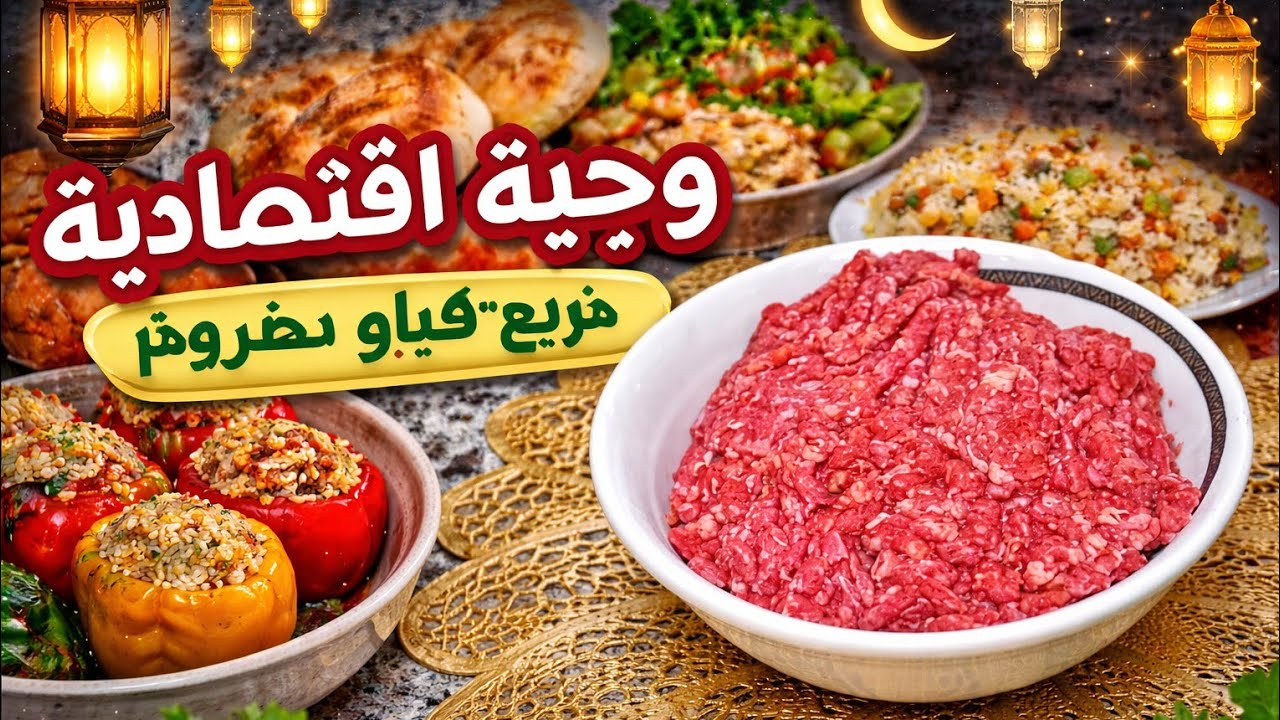 وجبه اقتصاديه من ربع كيلو لحمه مفرومه عملنا سفره افطار لرمضان 2026/طبخ اقتصادي لعزومات رمضان