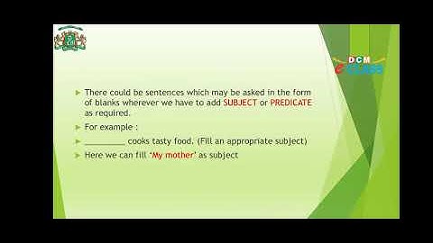 Class 6 English grammar ch no 2 ( subject and predicate)
