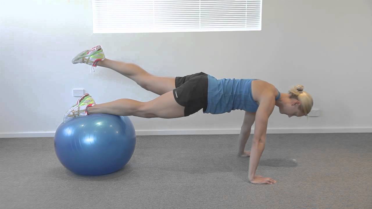 LOWER BACK EXERCISES 01P Swiss Ball hip extension YouTube