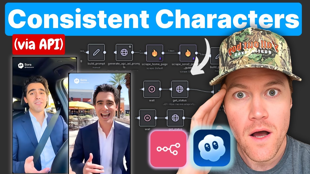 I Built the Ultimate Consistent Character UGC Ad Machine (Sora 2 API ...