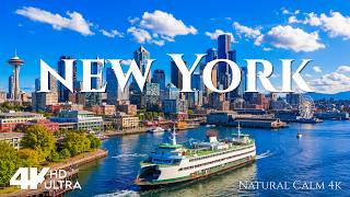 FLYING OVER NEW YORK 4K UHD - Relaxing Music With Beautiful Natural Landscape - 4K Video UltraHD