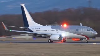 Netherlands Government Boeing 737-700BBJ PH-GOV takeoff at Geneva/GVA/LSGG