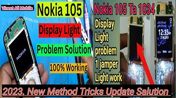 nokia 105 ta 1034 display light solution..    .nokia ta 1034 display light jumper