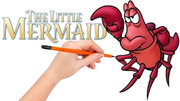 How to draw Sebastian, King Triton