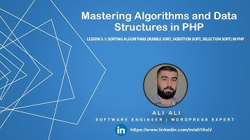 Mastering Algorithms and Data Structures in PHP - Sorting Algorithms 3-1