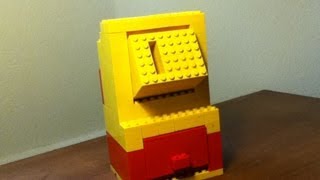 A lego money bank using only very basic bricks.