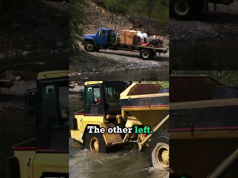 Huge Trucks Face Deadly River Crossing! 🚨 #JadeFever #Shorts