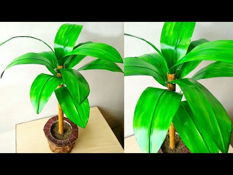 How to make artificial leaf plant for home