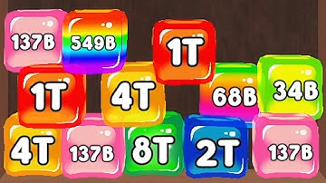 Merge Cube 2048 3D - ASMR Gameplay (Cubes Math, Level Up NumberBlocks Jelly Balls) Part 045