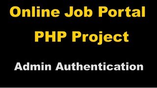 Online Job Portal Project In PHP - Php Project Tutorial (Hindi) - 4