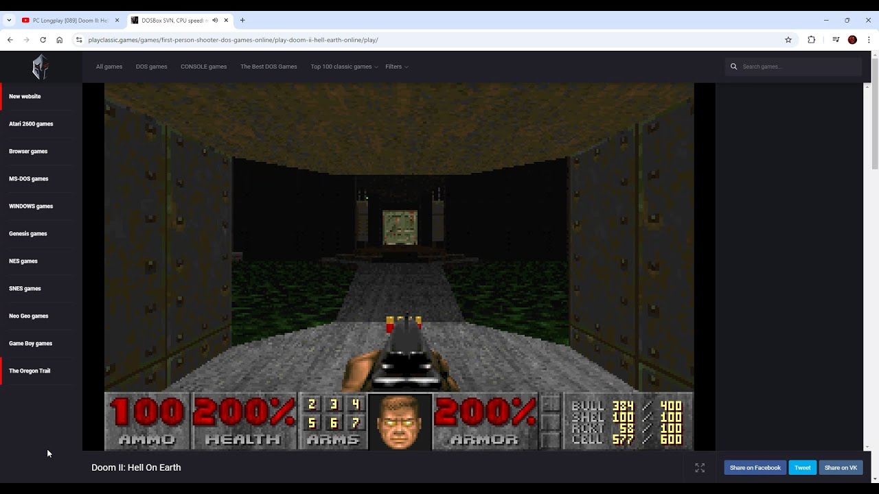 Doom 2 Hell On Earth M17 PC 1994 Cheats Code Doomguy Walkthrough Part ...