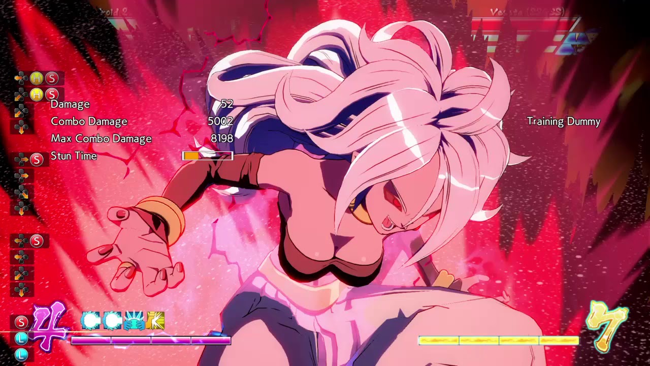 DRAGON BALL FighterZ Android 21 bnb (absorbed: Kamehameha/command grab)