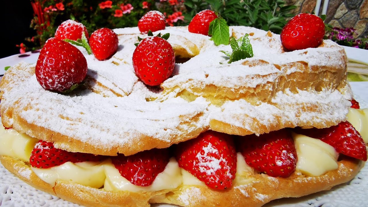 Еклерова торта🍓🍓🍓 Paris Brest.