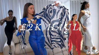 £2k SANTORINI TRY ON HAUL! WHATS IN MY CASE ? HOLIDAY OUTFITS FOR SUMMER   SKINCARE AND MORE