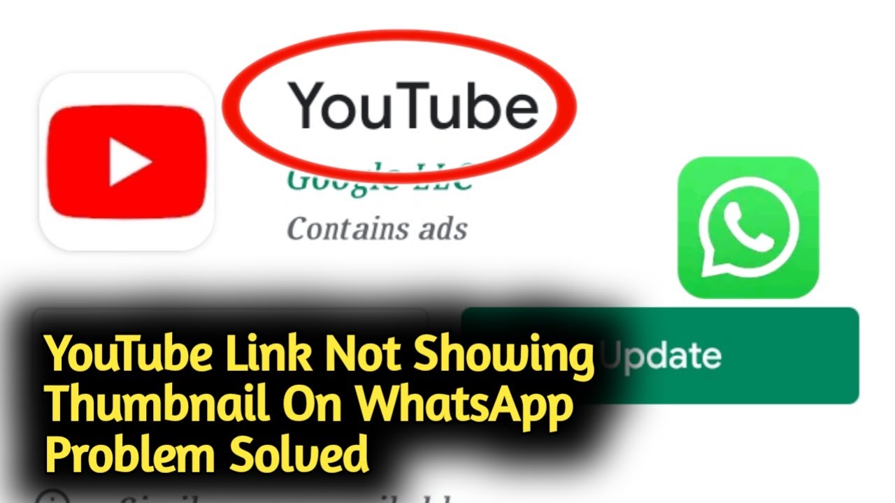 Fix YouTube Link Not Showing Thumbnail On WhatsApp Problem Solved YouTube