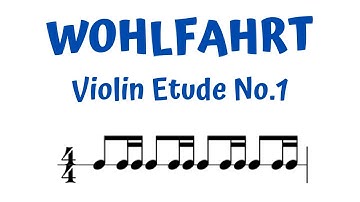 WOHLFAHRT Op. 45 Etude No. 1 | Variation A (Open-String) | Violin Bow-Hand Tone Drill & Play-Along