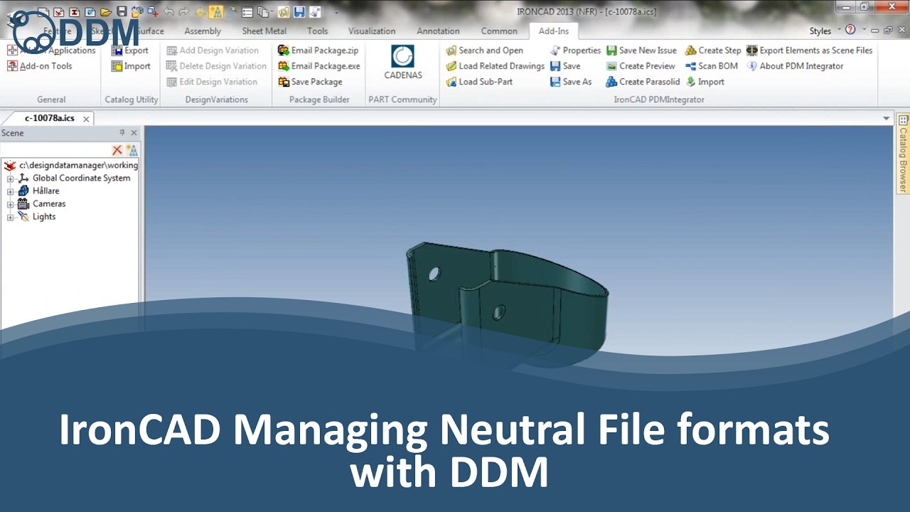 IronCAD PDM / PLM in DDM - Managing Neutral File formats - YouTube