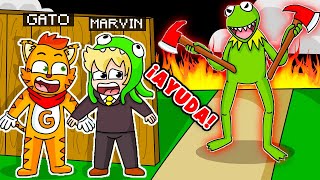 ESCAPA DE LA PEOR RANA MALVADA DE ROBLOX 🪓🐸 | ¿SOBREVIVIVERON? MINIMARVIN SRGATO Y PATONI