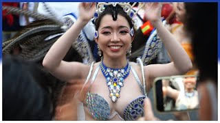 ⁣4K 美人 大学生 サンバ ダンサー ウニアン 美しすぎる としま七夕まつり Japanese Student  Samba 豊島中央通り商店街 2022