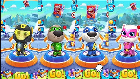 🔥Talking Tom Hero Dash - All Heroes Unlocked! Tom  🆚️Angela Epic Battle | Full Walkthrough Gameplay🎮