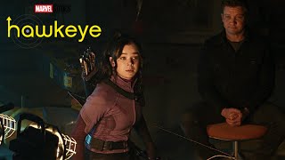 Kate Falls Through Ceiling | Hawkeye Episode 2 - Disney + HD Clip