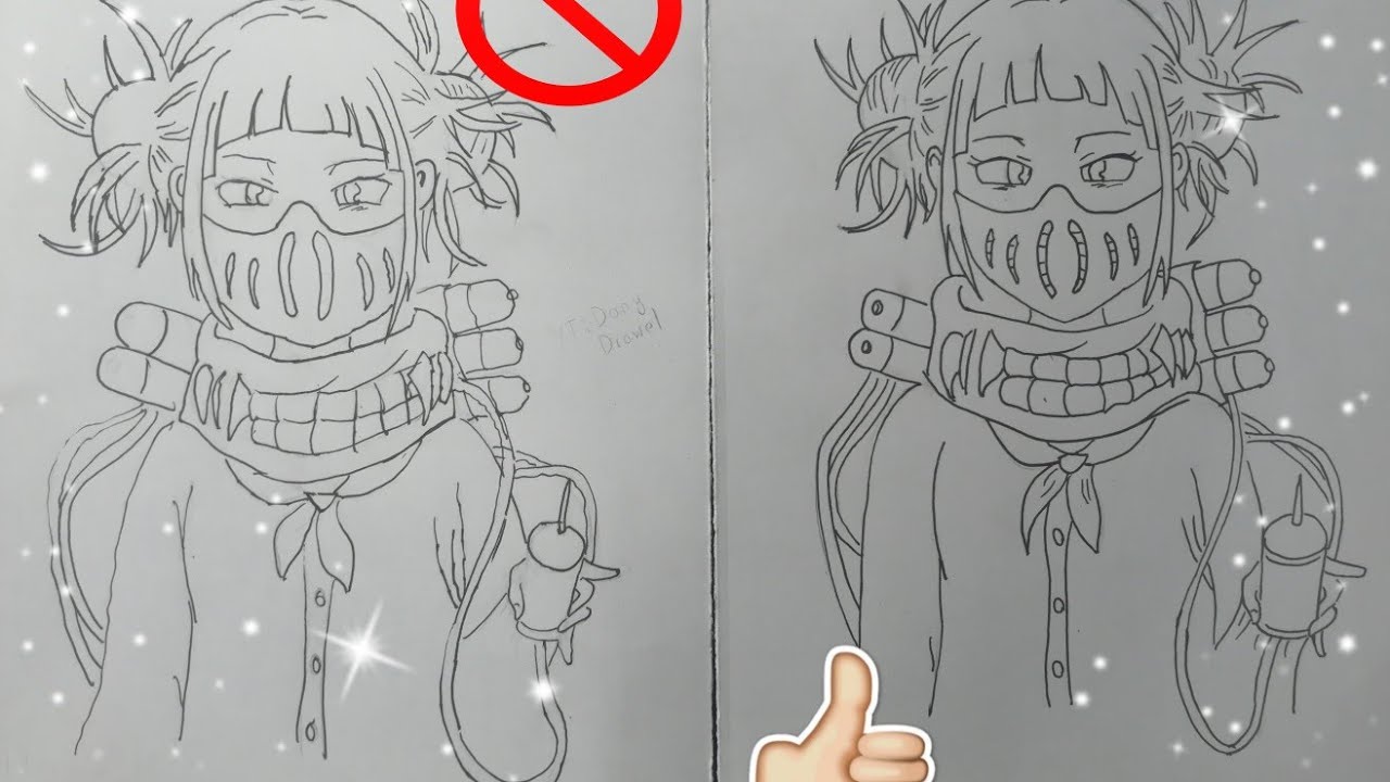 Como dibujar a HIMIKO TOGA | how to draw HIMIKO TOGA (+ tuto de delineado )  - thptnganamst.edu.vn