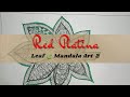 Leaf mandala art design create by red platina