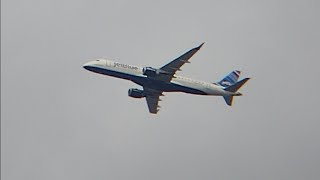 💙💙💙JetBlue airways Embraer E190AR N368JB B61019 JFK-DTW (60FPS)💙💙💙