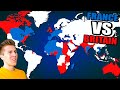 French Empire VS British Empire (ALL LAND THEY HAVE EVER CONTROLLED...)