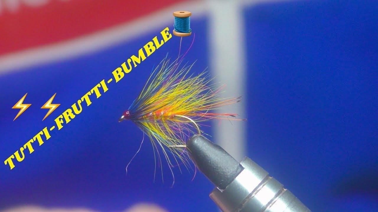 Electric tutti-frutti bumble #flytying #flytyingaddict #browntrout #flyfishing
