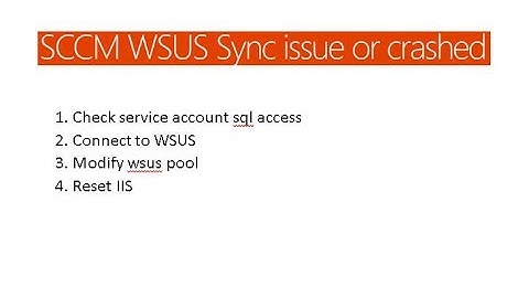 How to fix SCCM Software Update Point failed sync